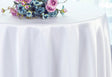 Round Satin Tablecloth 90" White
