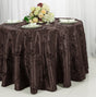 Round Taffeta Tablecloth 120" Chocolate