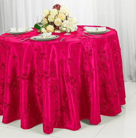 Round Ribbon Taffeta Tablecloth