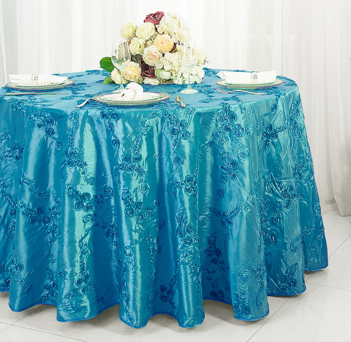Round Ribbon Taffeta Tablecloth