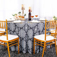 Round Scuba Tablecloth 132" Black