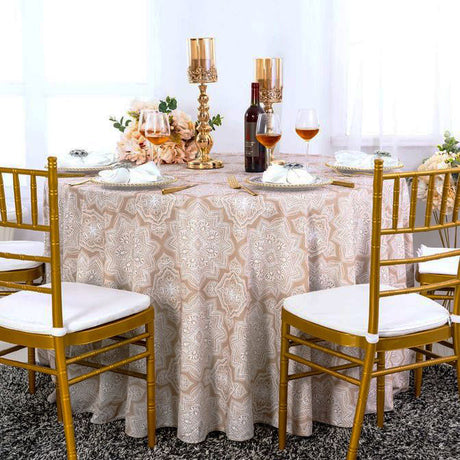 Round Agate Marble Scuba Tablecloth 240 GSM
