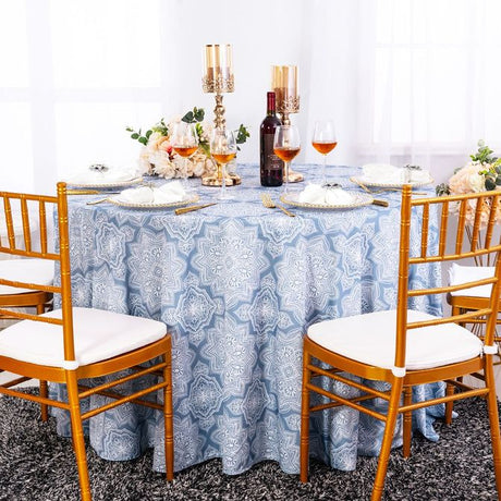 Round Agate Marble Scuba Tablecloth 240 GSM