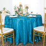 Luxury Round Pintuck Taffeta Tablecloth