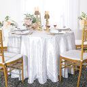 Luxury Round Pintuck Taffeta Tablecloth