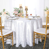 Luxury Round Pintuck Taffeta Tablecloth