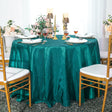 Round Pintuck Taffeta Tablecloth 108" Oasis