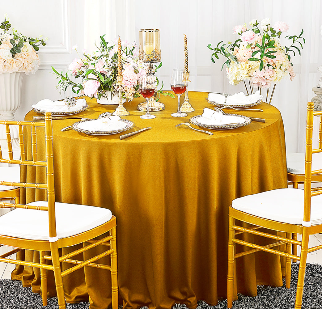 Plain Round Scuba Tablecloth Wrinkle-Free 240 GSM