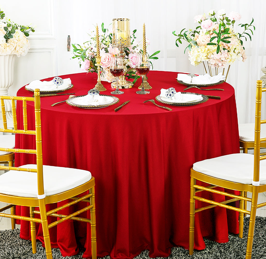 Round Scuba Tablecloth 120" Red