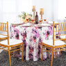 Round Splatter Garden Scuba Wrinkle-Free Tablecloth