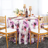 Round Scuba Tablecloth 120 Inch Splatter Garden