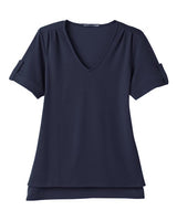 Devon & Jones Women's CrownLux Performance Plaited Rolled Sleeve Shirt