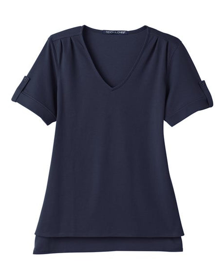 Devon & Jones Women's CrownLux Performance Plaited Rolled Sleeve Shirt