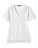Devon & Jones Women's CrownLux Performance Plaited Rolled Sleeve Shirt