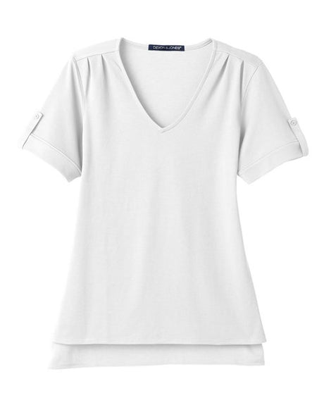 Devon & Jones Women's CrownLux Performance Plaited Rolled Sleeve Shirt