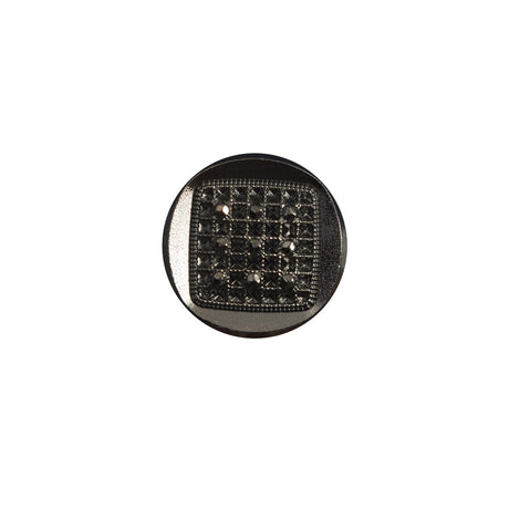 Italian Gunmetal Shank Back Plastic Button - 24L/15mm