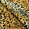 Golden Cat Polyester Spandex Fabric - Yellow Jaguar Animal Print, 58/60" Width (1 Yard)