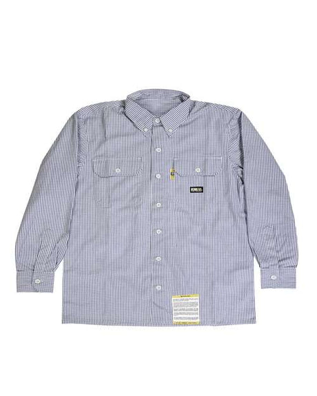 Berne Apparel Men's Flame-Resistant Down Plaid Work Shirt