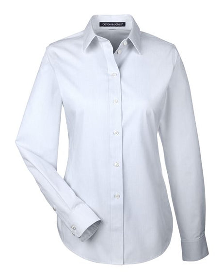 Devon & Jones Women's Crown Collection Striped Woven Dress Shirt