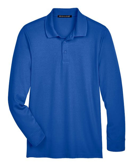 Devon & Jones Men's Tall CrownLux Performance Plaited Long Sleeve Polo
