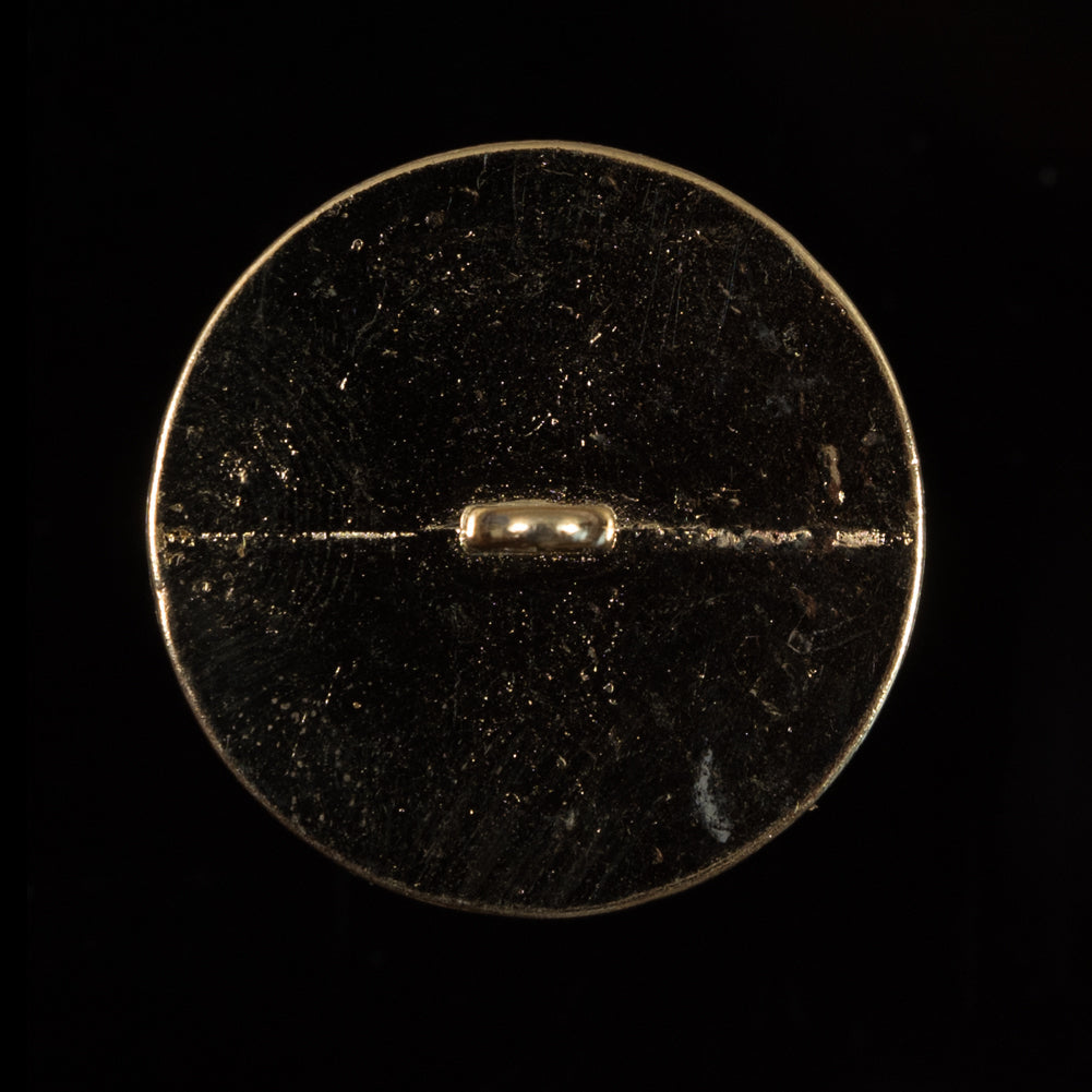Italian Red and Gold Metal Button - 44L/28mm