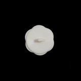 Italian Beige Floral Beveled Shank Back Button - 22L/14mm