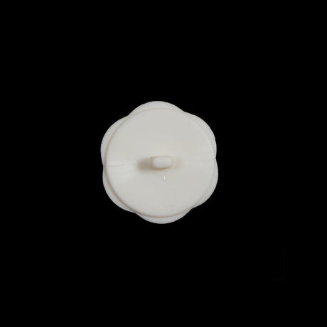 Italian Beige Floral Beveled Shank Back Button - 22L/14mm