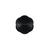 Italian Black Floral Beveled Shank Back Button - 24L/15mm