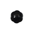 Italian Black Floral Beveled Shank Back Button - 24L/15mm