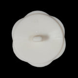 Italian Beige Floral Beveled Shank Back Button - 44L/28mm