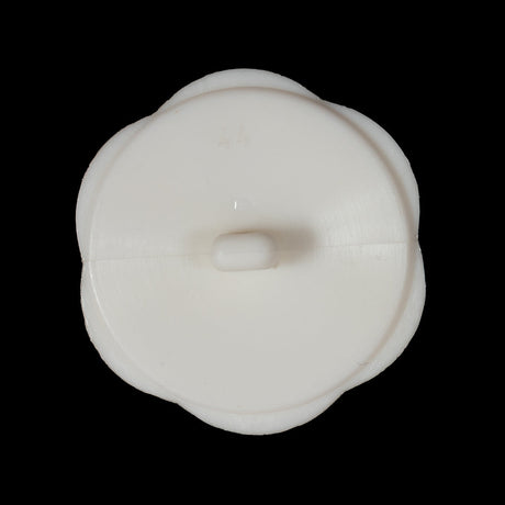 Italian Beige Floral Beveled Shank Back Button - 44L/28mm