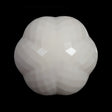 Italian Beige Floral Beveled Shank Back Button - 44L/28mm