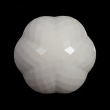 Italian Beige Floral Beveled Shank Back Button - 44L/28mm