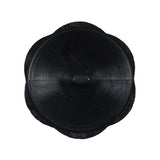 Italian Black Floral Beveled Shank Back Button - 48L/30.5mm