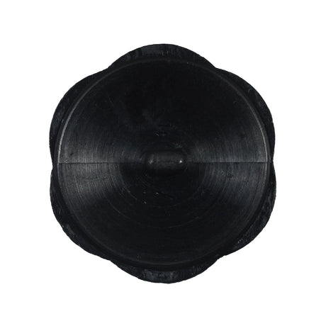 Italian Black Floral Beveled Shank Back Button - 48L/30.5mm