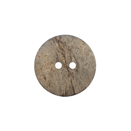 Italian Metallic Silver Floral Coconut Button - 32L/20mm