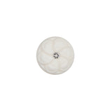 Italian Ivory Floral Nylon Button with Rhinestone Core - 20L/12.5mm