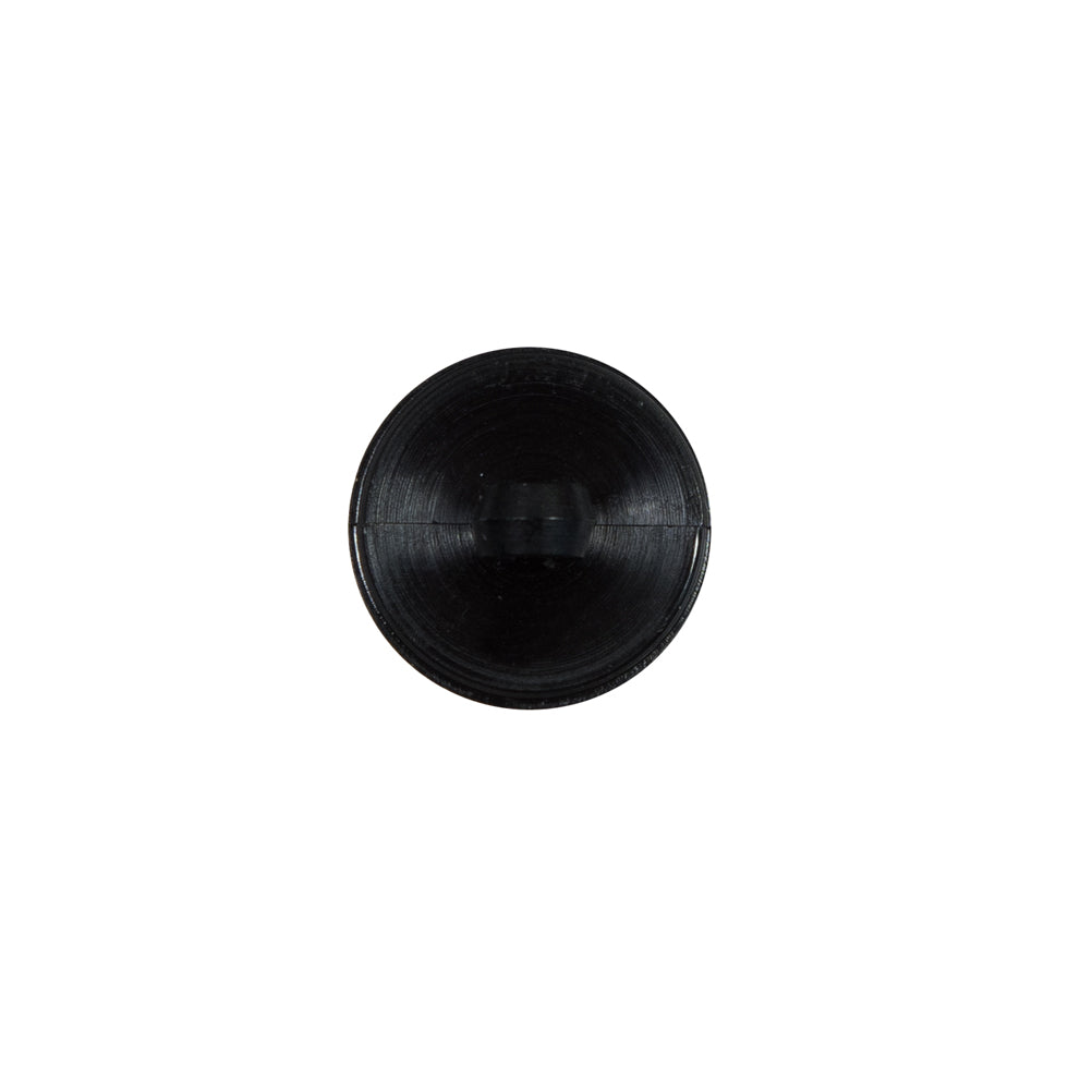 Italian Black Floral Nylon Button with Rhinestone Core - 20L/12.5mm