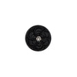 Italian Black Floral Nylon Button with Rhinestone Core - 20L/12.5mm