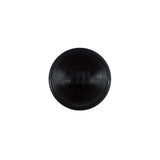 Italian Black Floral Nylon Button with Rhinestone Core - 24L/15mm