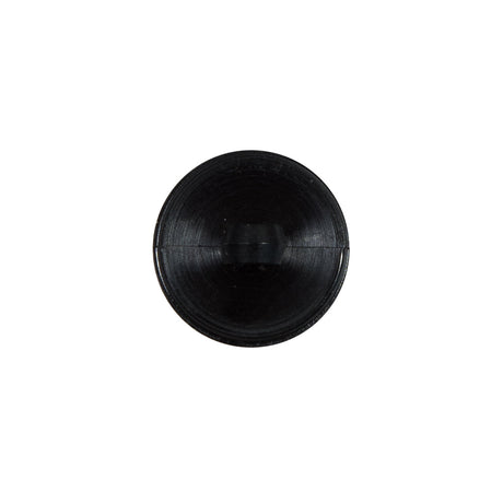 Italian Black Floral Nylon Button with Rhinestone Core - 24L/15mm