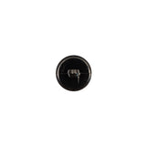 Italian Gunmetal Chrome Plated Floral Nylon Button - 16L/10mm