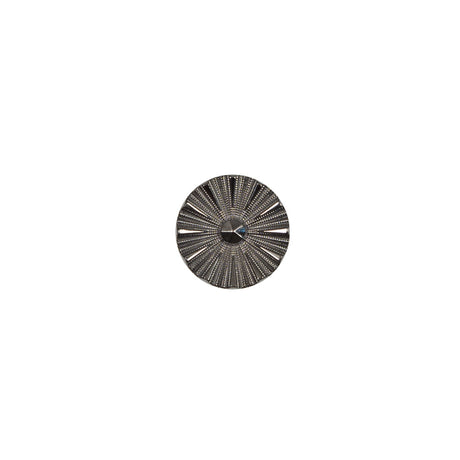 Italian Gunmetal Chrome Plated Floral Nylon Button - 16L/10mm