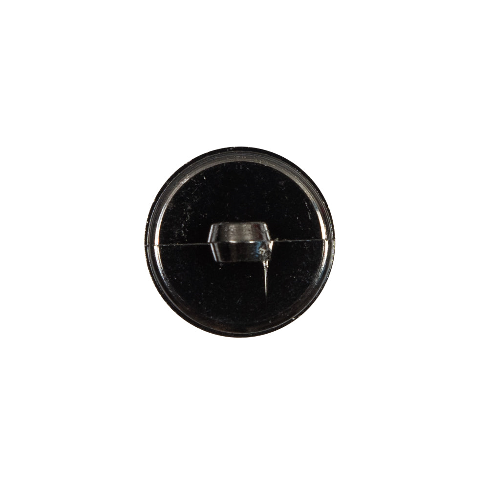 Italian Gunmetal Chrome Plated Floral Nylon Button - 24L/15mm
