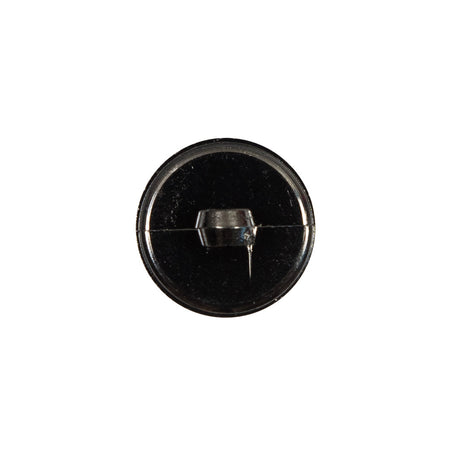 Italian Gunmetal Chrome Plated Floral Nylon Button - 24L/15mm