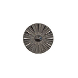 Italian Gunmetal Chrome Plated Floral Nylon Button - 24L/15mm