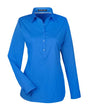Devon & Jones Women's Perfect Fit Half-Placket Tunic Dress Shirt