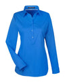 Devon & Jones Women's Perfect Fit Half-Placket Tunic Dress Shirt