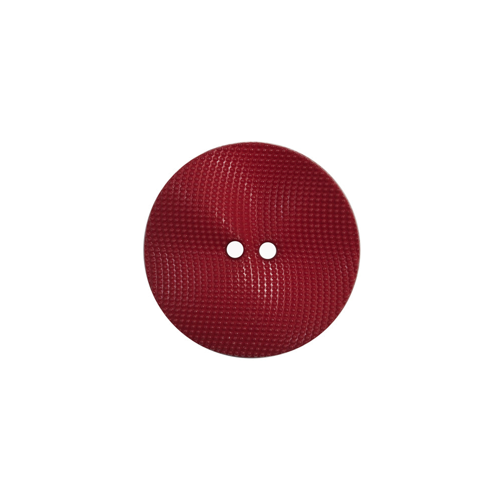Italian Red Textured Wave Button - 28L/18mm