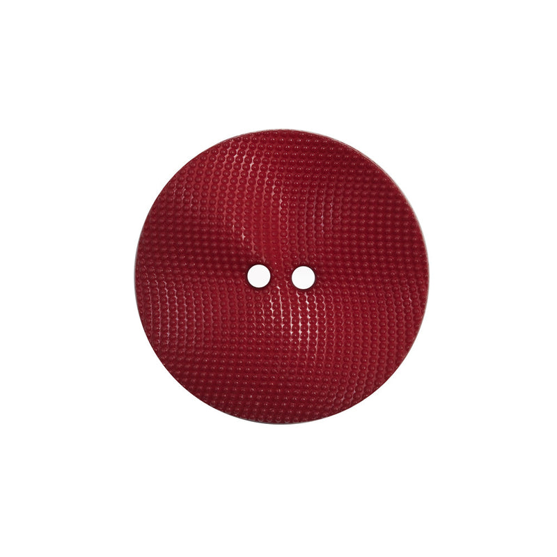 Italian Red Textured Wave Button - 36L/23mm